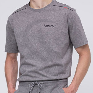เสื้อยืดคอกลมแขนสั้นคุณภาพสูง 100% ผ้าฝ้ายสำหรับผู้ชาย พร้อมโลโก้สั่งทำ เป็นมิตรกับสิ่งแวดล้อม และแห้งเร็ว - Product Image 3