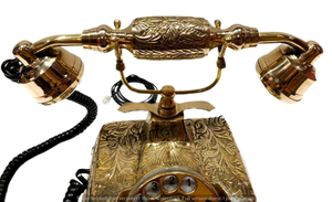 Nautical Solid Beautiful Victorian Brass Rotary Dial Working <b>Office</b> Telephone - Product Image 4