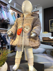 Pantalon en velours côtelé, 3 pièces, pour femme, robe de couleur blanche, design étonnant, pour la saison d'hiver, nouvelle collection - Product Image 2