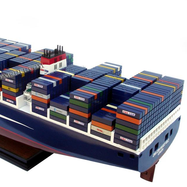 CMA-CGMS WOODEN MODEL BOATS_ WOODEN HANDICRAFT MODEL