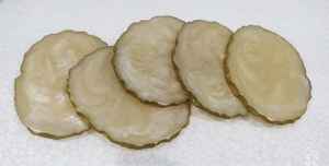 Posavasos de resina epoxi, posavasos de resina de escamas metálicas doradas modernas - Product Image 3