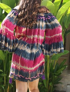 Vêtements d'été pour femmes Robe décontractée col en O manches courtes Midi cordon élégant coton lin Robes pour femmes - Product Image 3