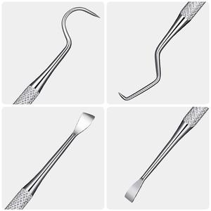 Pack of 4 <b>Dental</b> Tooth <b>Pick</b> for Cleaning Oral Teeth <b>Dental</b> Flat Plastic Filling Instruments Titanium Blue Restoration - Product Image 4