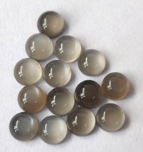 Piedra Lunar gris Natural, cabujón redondo de 3mm a 10mm, piedra lunar gris de alta calidad - Product Image 4