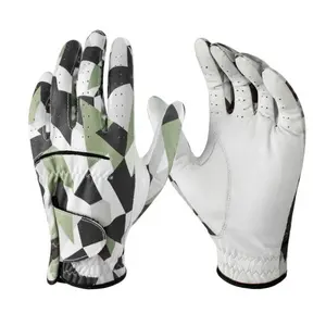 Kunden spezifische Cabretta Leder Golf handschuhe Anti-Rutsch-Partikel Golf handschuh aus weichem Schaffell leder mit mehreren Farben