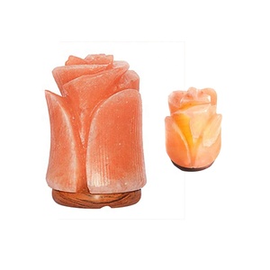 Belle lampe à sel Rose de haute qualité avec cordon électrique et ampoule-entreprises siennes - Product Image 1
