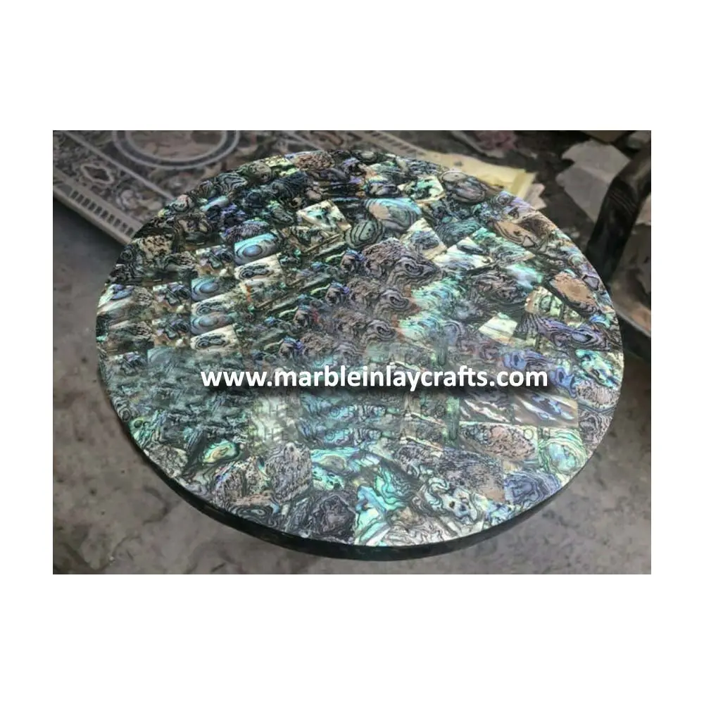 Драгоценный камень Abalone красивые натуральные оттенки журнальный столик