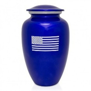Urn — drapeau américain imprimé, crination pour adultes, ceintures naturelles, haut de brillance - Product Image 2