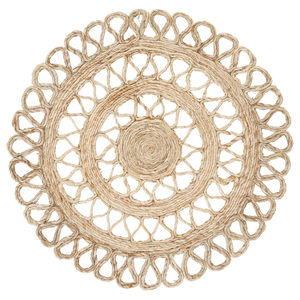 Charger <b>Round</b> Seagrass Woven Placemats Durable Eco-friendly Cowrie Shell and Seagrass Placemats - Product Image 6