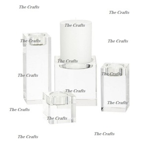 Juego de tres portavelas acrílicos de calidad superior, portavelas decorativos para el hogar y accesorios de decoración para bodas - Product Image 6