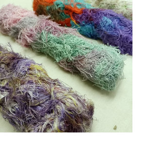 ที่กำหนดเองทำผ้าฝ้ายริบบิ้น Frizz ในสีพาสเทลเหมาะสำหรับเส้นด้ายและร้านค้าเส้นใย,ริบบิ้นของเราสามารถกำหนดเองย้อม - Product Image 6