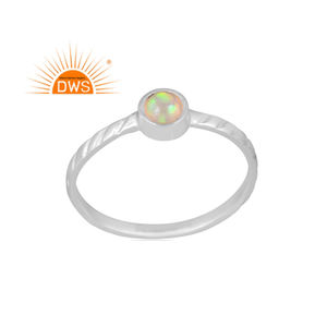 Best Selling 2026 Fine Sterling <b>Silver</b> Natural Ethiopian <b>Opal</b> Gemstone Stackable <b>Ring</b> For Women Jewelry Manufacturer - Product Image 1