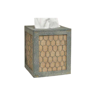 กล่องผ้าเช็ดปากชุบสังกะสีและปอกระเจากล่องผ้าเช็ดปากทรงสี่เหลี่ยมขนาดพิเศษสำหรับร้านอาหารโรงแรม - Product Image 1