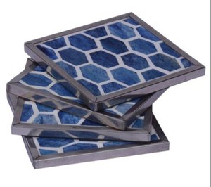 Ensemble de coaters incrustés d'os de haute qualité avec support Style unique le plus tendance napperon à thé et à café - Product Image 3