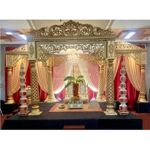 Espectacular Decoración de Mandap para Bodas Indias, Impresionante Mandap Tradicional para Bodas Indias en EE. UU. - Product Image 1
