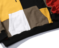 Sudadera con Capucha Ligera y Ecológica de Algodón 100% para Hombre y Mujer, Tallas Grandes, Estilo Casual Urbano, Diseño Color Block