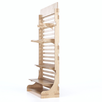 ESPOSIT SH-6200-001 Étagère murale en bois pour chaussures, logo personnalisé, étagères emboîtables, contreplaqué de bouleau 12/15 mm, magasins de détail GDO