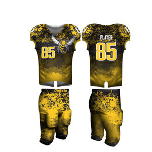 ชุดเสื้อเจอร์ซีย์ฟุตบอลสไตล์อเมริกันชุดเสื้อเจอร์ซี่แบบระเหิดคุณภาพสูงใหม่ล่าสุด - Product Image 6