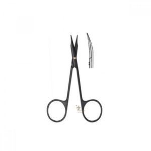 Tijera de Tenotomy de punta afilada, supercortada, recubierta de titanio negro, curvada, 11,5 cm / 13cm - Product Image 2