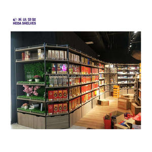 חנות משקאות סיטונאית מדפים לספק יין תצוגת עץ יין בקבוק גונדולה - Product Image 2