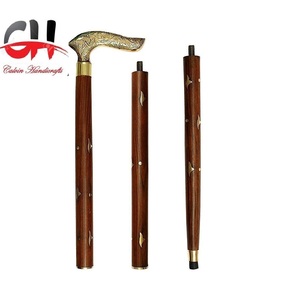 Stark Handicrafts Bastón plegable de madera de 36 pulgadas con mango de latón Persiana Novedad Regalo Bastón para caminar - Product Image 5