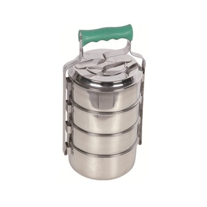 Lonchera de Acero Inoxidable NEELKANTH/MAXFRESH con Agarre de Silicona, Capacidad de 1-3L, Diseño Plegable - Product Image 4