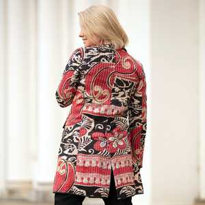 Chaquetas de mujer, cuello de Invierno para mujer, chaqueta kantha de algodón de talla grande ajustada, ropa india, chaqueta acolchada - Product Image 3