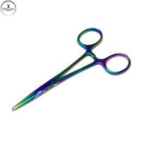 Professionele kwaliteit 12,5 cm roestvrijstalen pincetten, multicolor, recht en gebogen, voor buikpiercing, beauty, persoonlijke verzorging, Caesar.
