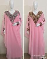 Kaftan Abaya de luxe en Georgette, design mode, col en V, sans manches, taille naturelle, orné de perles et de sequins, style Dubaï, pour la plage