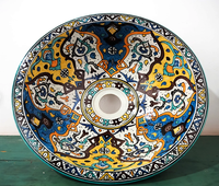Lavabo marocain évier en céramique évier en céramique peint à la main fait à la main vasque en céramique blanche Mororcan personnalisé disponible 10