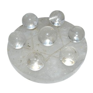 Bolas de cuarzo de cristal con 7 esferas, herramientas curativas de cuarzo, David Star: pentagrama - Product Image 1