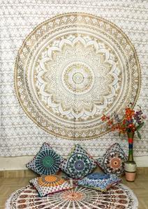 Coton Mandala tapisserie tenture murale bohème couvre-lit fait à la main plusieurs couleurs décor à la maison literie par des expéditeurs indiens - Product Image 3