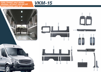 Kits intérieurs durables en plastique ABS pour minibus TRANSIT HIGH GLASS LINE, avec turbine de plafond d'origine et climatisation, modèle 3 15M3 VKM