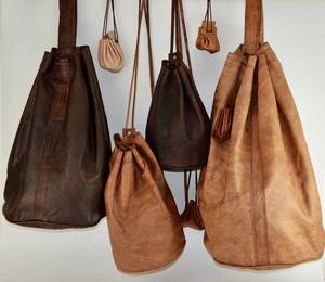 Leather <b>Backpack</b>, Leather Shoulder Bag, <b>Drawstring</b> Bag, Moroccan Bag, Duffel Bag, Leather Travel Bag, Leather Gym Bag, Leather B - Product Image 1