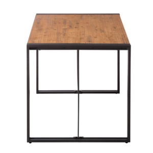 ชุดเฟอร์นิเจอร์ฐานรับประทานอาหารสำหรับห้องรับประทานอาหาร,โต๊ะรับประทานอาหารอุตสาหกรรมพร้อมไม้เนื้อแข็งและงานฝีมือโลหะ - Product Image 3