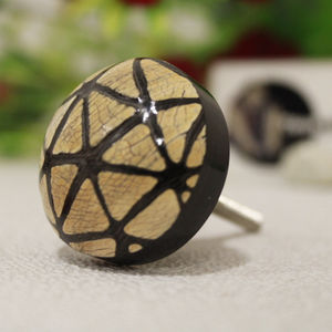 Perillas de Panel de cuerno Natural hechas a mano en forma redonda sala de estar cocina y Hardware muebles para puerta cajón gabinete India - Product Image 1