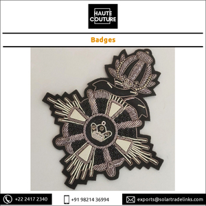 Badges en forme de roue nautique faits à la main Insignes en tissu brodé à coudre écologiques pour accessoires vestimentaires - Product Image 3