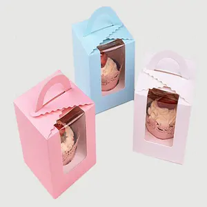 Guangzhou supplier cheap paper carry cake boxes wholesale