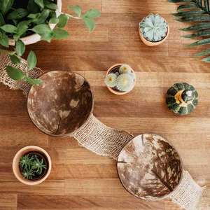 Bols de service en coquille de noix de coco biodégradables avec logo et emballage personnalisables - Product Image 4