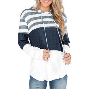 Sudadera con Capucha para Mujer, Diseño Color Block, Estilo Casual, Holgada, Manga Larga, Marca OEM - Product Image 4