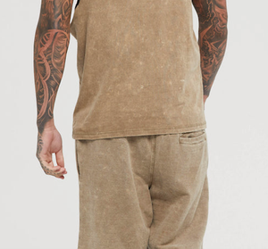 Camiseta sin mangas lavada con ácido personalizada para hombre, camiseta sin mangas Vintage alta informal de estilo caliente para hombre - Product Image 5