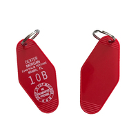 Porte-clés personnalisé en PVC souple, noir, Logo, à la mode