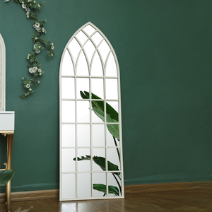 Miroirs muraux en forme d'arche encadrés décoratifs industriels Herschel Vintage <span class=keywords><strong>Miroir</strong></span> de sol en verre pour jardin extérieur - Product Image 2