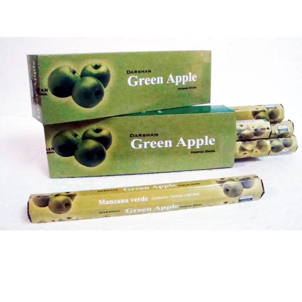 Bâtons d'encens de pomme verte aromatique les plus vendues pour répandre la paix et la sérénité de l'exportation indienne