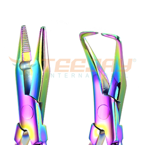 TEEJAY New Arrival Wholesale Plasma Rainbow Hair Extension <b>Plier</b> <b>Set</b> for use with micro rings or bond removal #15010 - Product Image 2