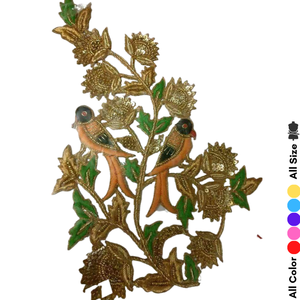 Patch en cristal de strass perlé de haute qualité, design spécial, pour l'embellissement et la couture des robes - Product Image 2