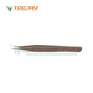 Pinza de extensión de pestañas rectas con recubrimiento de polvo rosa para bebé, 12cm, con agarre de diamante, Punta ultrafina, Etiqueta Privada, gran oferta - Product Image 4
