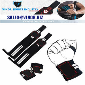 Poignets croisés de haute qualité Bandes blanches et noires Matériau en néoprène Conception unisexe Fabriqué à Sialkot Pakistan - Product Image 5