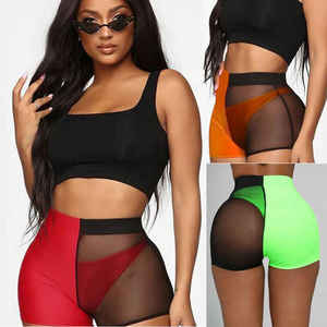 Shorts de motard formels pour femmes, coupe droite, imprimés dentelle, 100 % polyester, séchage rapide, taille mi-haute élastique - Product Image 6