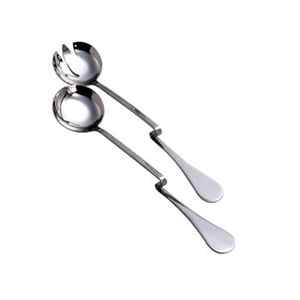 Juego de utensilios para servir y cocinar, cuchara y tenedor de 12 pulgadas, acero inoxidable - Product Image 2